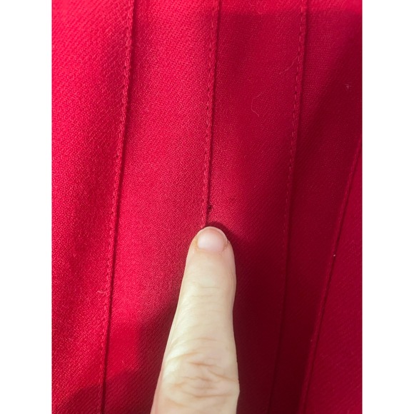 Vintage Evan-Picone Midi Skirt Size 8 Red Wool Pleated Union Made in USA GUC‎ - Picture 4 of 10